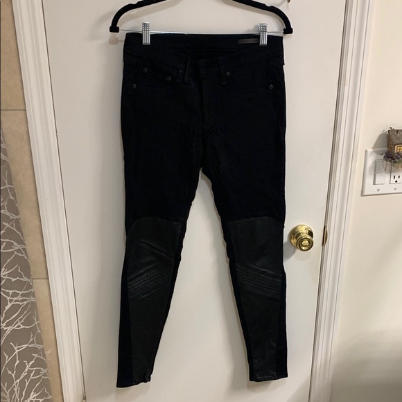 Rag & Bone Black Samurai Style with Lamb Leather Accents-Sz 28 - Picture 1 of 10